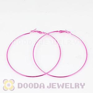 80mm Plated Peach Basketball Wives Plain Hoop Earrings Wholesale