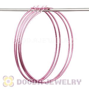 80mm Plated Pink Basketball Wives Plain Hoop Earrings Wholesale