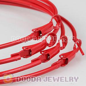 80mm Plated Red Basketball Wives Plain Hoop Earrings Wholesale