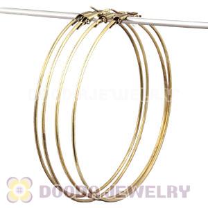 90mm Bronze Plated Basketball Wives Plain Hoop Earrings Wholesale