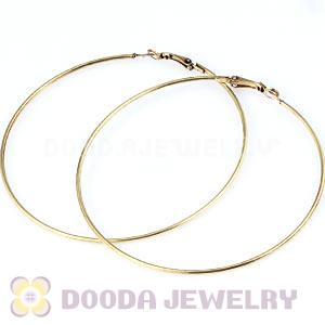 90mm Bronze Plated Basketball Wives Plain Hoop Earrings Wholesale