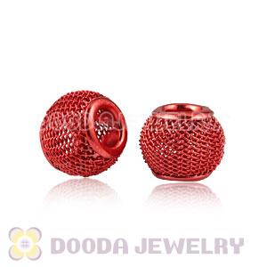12mm Basketball Wives Red Mesh Beads For Hoop Earrings Wholesale 
