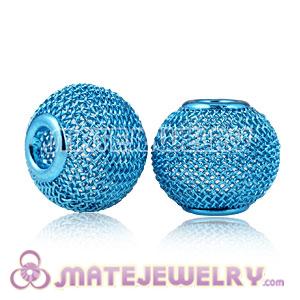 16mm Basketball Wives Blue Mesh Beads For Hoop Earrings