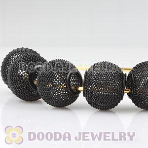 Wholesale 18mm Basketball Wives Black Mesh Beads Cheap 