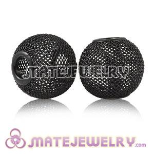 Wholesale 20mm Black Basketball Wives Mesh Beads For Hoop Earrings 