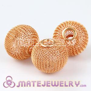 Wholesale 25mm Gold Basketball Wives Mesh Ball Beads 