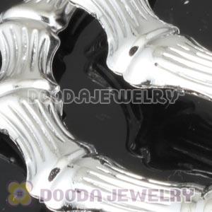 60mm Platinum Plated Basketball Wives Bamboo Hoop Earrings Wholesale 