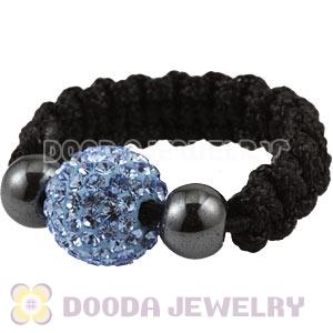 Blue Czech Crystal Handmade Style Macrame Rings Wholesale