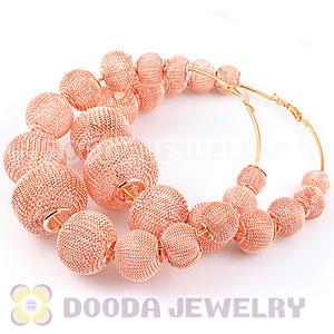 90mm Basketball Wives Mesh Hoop Earrings Wholesale