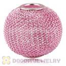 30mm Large Pink Mesh Ball Beads For Basketball Wives Hoop Earrings