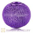 30mm Large Purple Mesh Ball Beads For Basketball Wives Hoop Earrings