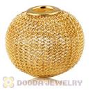 30mm Large Gold Mesh Ball Beads For Basketball Wives Hoop Earrings