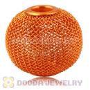 30mm Large Orange Mesh Ball Beads For Basketball Wives Hoop Earrings