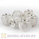 12mm Basketball Wives Silver Mesh Beads For Hoop Earrings Wholesale