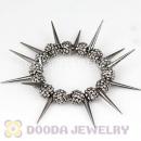 12mm Grey Resin Beads Basketball Wives Inspired Spike Bracelets Wholesale