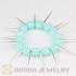 12mm Blue Resin Beads Basketball Wives Inspired Spike Bracelets Wholesale