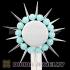 12mm Blue Resin Beads Basketball Wives Inspired Spike Bracelets Wholesale