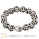 14mm Black Rhinestone Basketball Wives Bracelets With Skull Wholesale