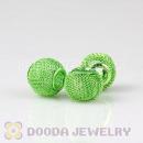 14mm Basketball Wives Green Mesh Beads For Hoop Earrings Wholesale