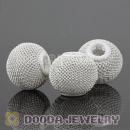 16mm Basketball Wives White Mesh Beads For Hoop Earrings Wholesale