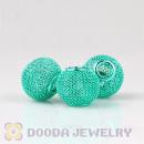 16mm Basketball Wives Green Mesh Beads For Hoop Earrings Wholesale