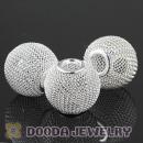Wholesale 20mm Silver Basketball Wives Mesh Beads Cheap 