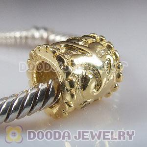 Gold Plated Charm Jewelry Silver Beads with Stone