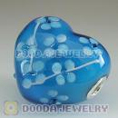 Murano Glass Heart Shape Pendants fit Fashion Jewelry, European Beads, bighole Jewelry Necklace
