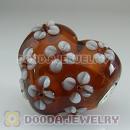 Murano Glass Heart Shape Pendants fit Fashion Jewelry, European Beads, bighole Jewelry Necklace