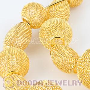 90mm Gold Basketball Wives Mesh Hoop Earrings Wholesale