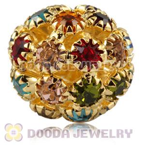 14mm Alloy Black Basketball Wives Crystal Beads Wholesale 