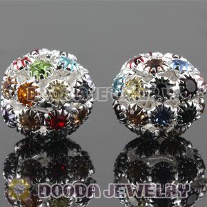 14mm Alloy Basketball Wives Crystal Beads Wholesale 