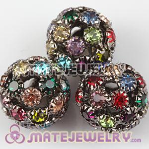 Wholesale 14mm Alloy Basketball Wives Crystal Earring Beads 
