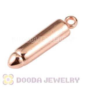 32mm Rose Gold Plated ABS Basketball Wives Bullet Beads Wholesale 