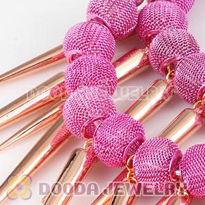 80mm Pink Basketball Wives Spike Hoop Earrings Wholesale