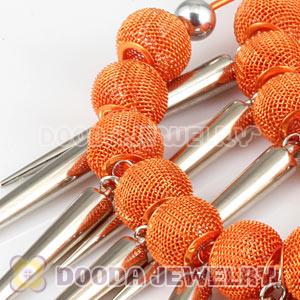 80mm Orange Basketball Wives Spike Hoop Earrings Wholesale