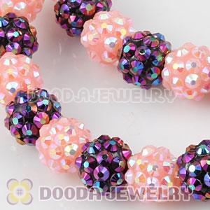 80mm Resin Crystal Basketball Wives Hoop Earrings Wholesale
