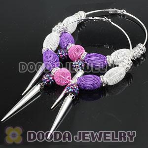 80mm Basketball Wives Spike Hoop Earrings Wholesale