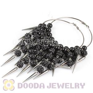 80mm Chandelier Basketball Wives Spike Hoop Earrings Wholesale
