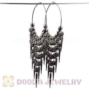 80mm Chandelier Basketball Wives Spike Hoop Earrings Wholesale