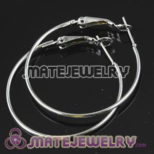 35mm Platinum Plated Hoops For Basketball Wives Earrings Accesories