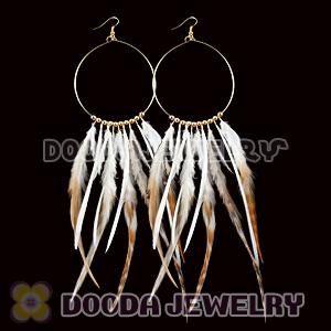 Basketball Wives Feather Hoop Earrings Wholesale