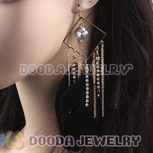 Black Basketball Wives Feather Earrings Wholesale