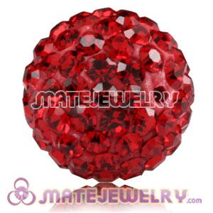 10mm Red Czech Crystal Beads Earrings Component Findings 
