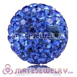 10mm Blue Czech Crystal Beads Earrings Component Findings 