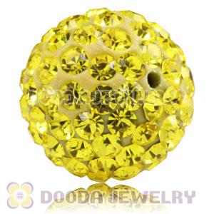 10mm Yellow Czech Crystal Beads Earrings Component Findings 