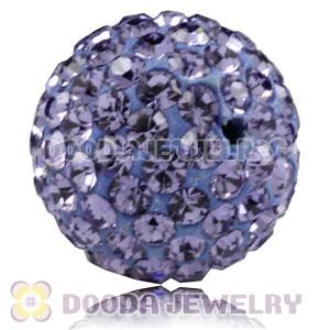 10mm Purple Czech Crystal Beads Earrings Component Findings 