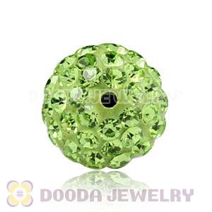 8mm Green Czech Crystal Beads Earrings Component Findings 