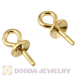 Gold Plated Sterling Silver Stud Earring Component Findings