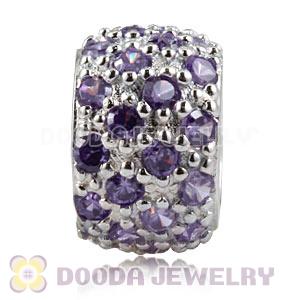 925 Solid Silver European Style Beads with Stone